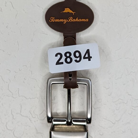 Tommy Bahama* Men's Reversible‎ Tan/Black Coated Leather Belt~ Size XL (42"-44") - Picture 10 of 10